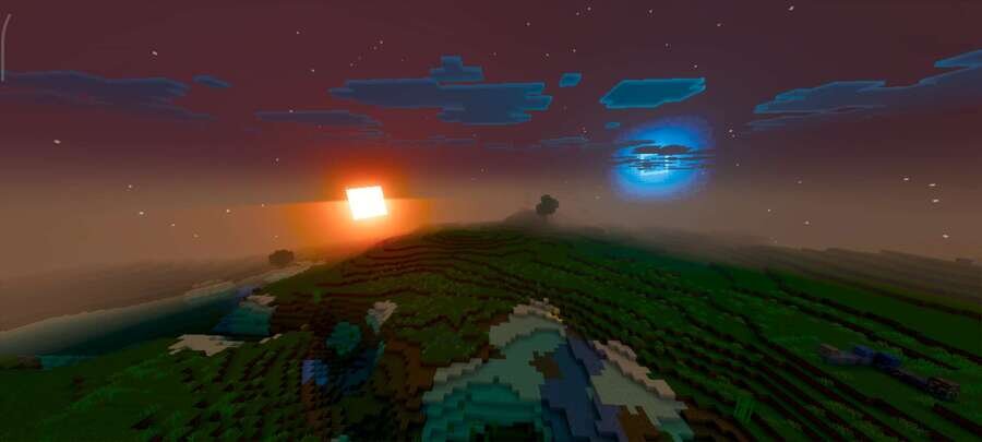 Слабое освещение Солнца вечером