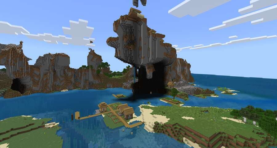 Вид на деревушку прямо на горе