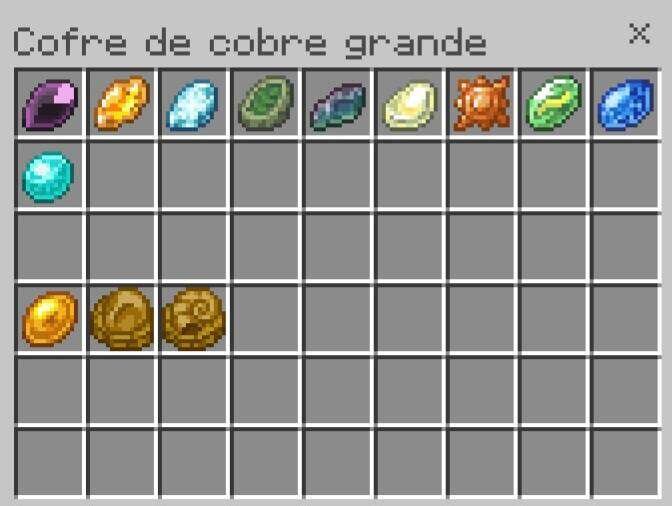 Элементы в инвентаре персонажа