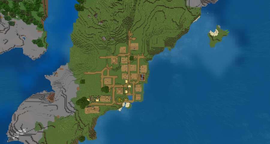 Вид на заброшенную деревушку сверху