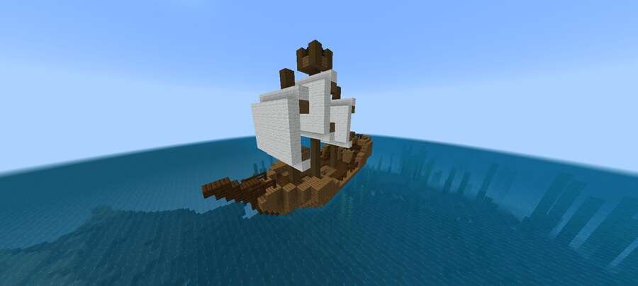 Корабль в море