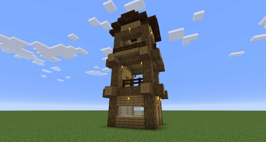 Простенькая башня вид снизу