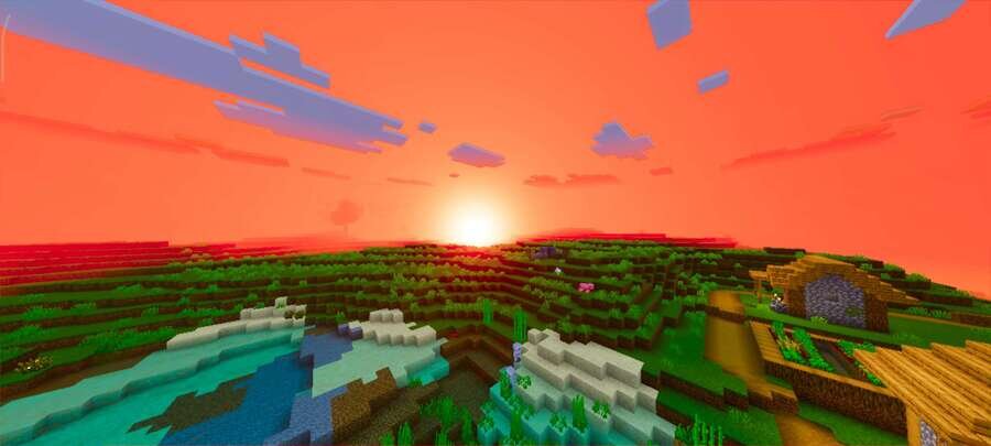 Ярко-оранжевое небо