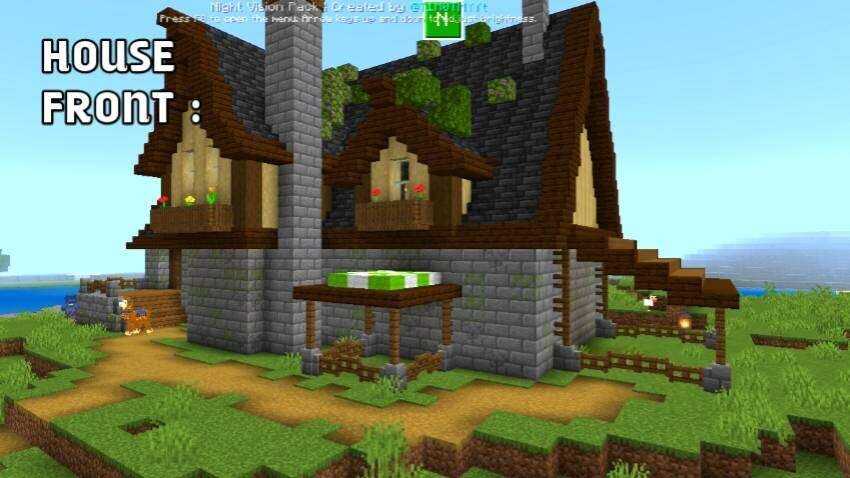 Передняя часть каменного дома