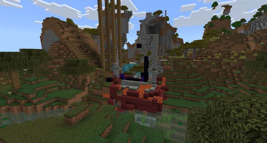 Разрушенный портал прямо под домом ведьмы