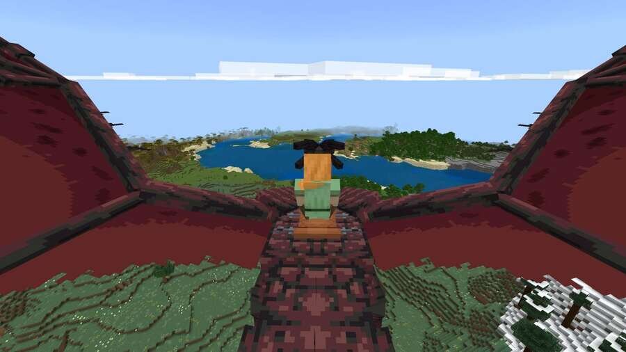 Игрок летает на Драконе