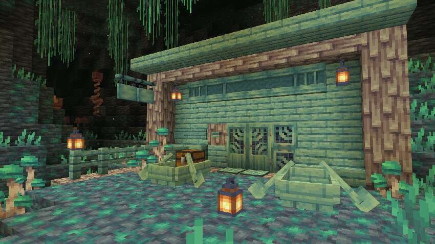 Комплект древесины из светящихся грибов