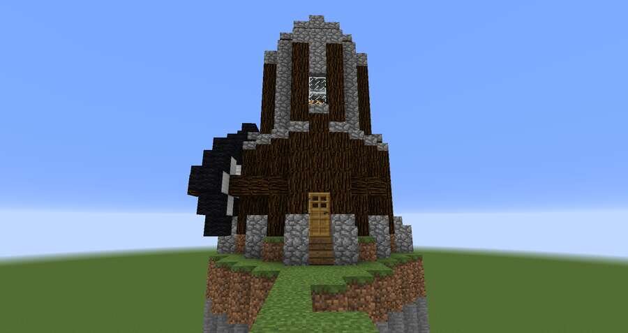 Парящая мельница вид спереди