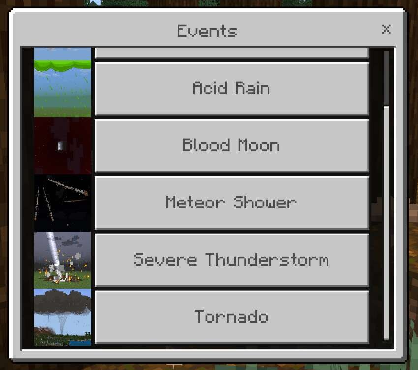 Настройка событий