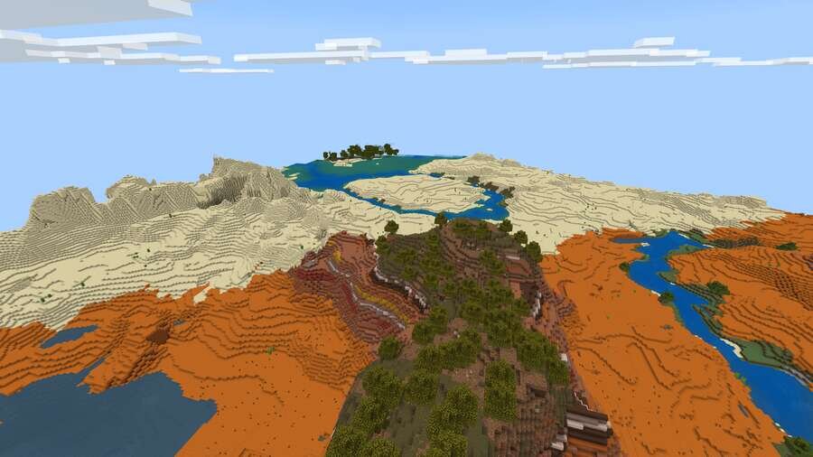 Вид на пустынную локацию с речками и т.д.