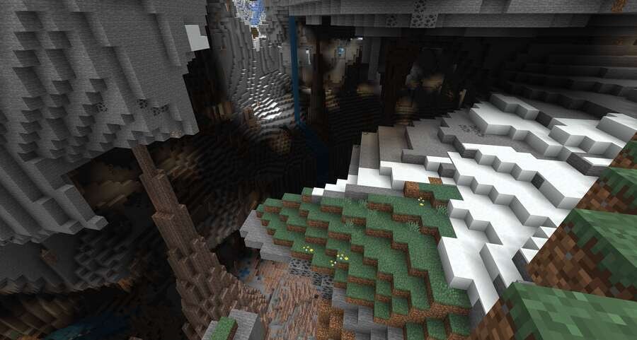 Мощное ущелье рядом со спауном игрока