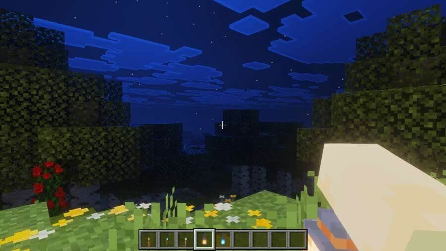 Темно-синий свет неба