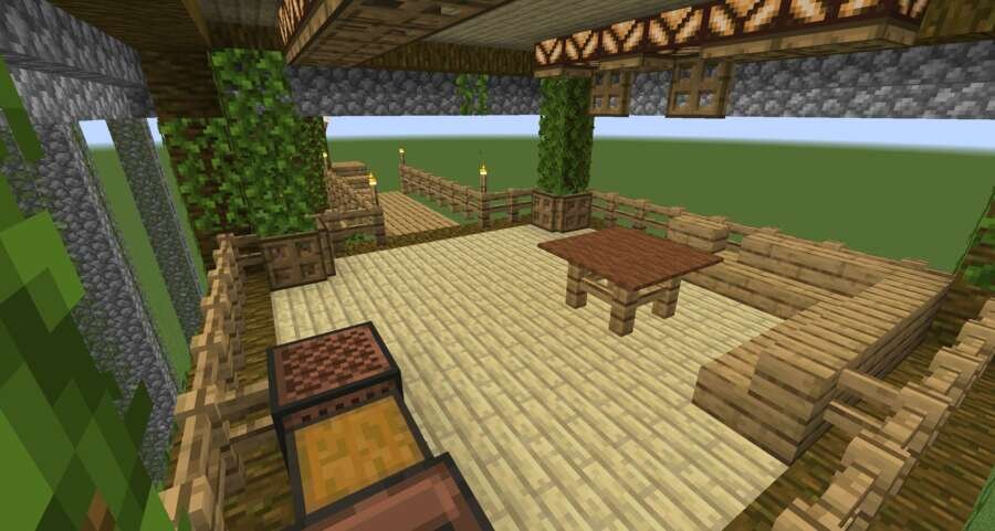 Цветной дом на дереве вид внутри 2