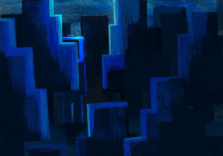 Синий пейзаж