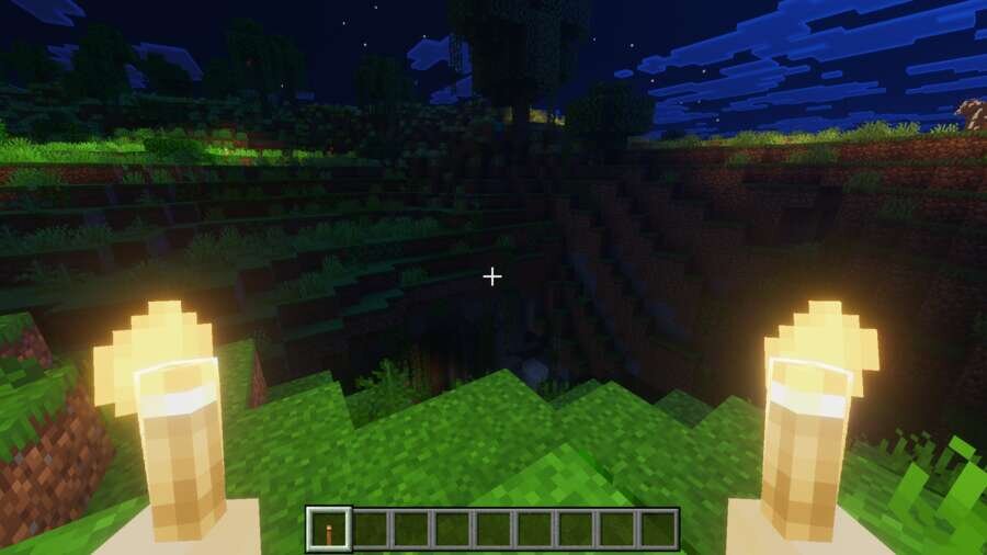 Два Факела в руке персонажа