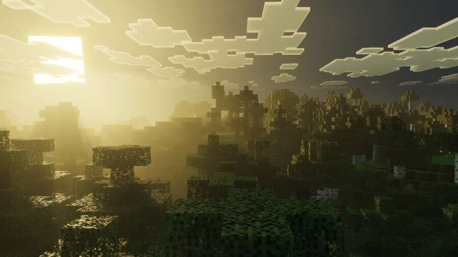 Яркое Солнце вечером