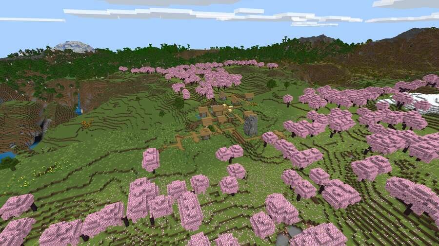 Деревушка среди биома сакуры