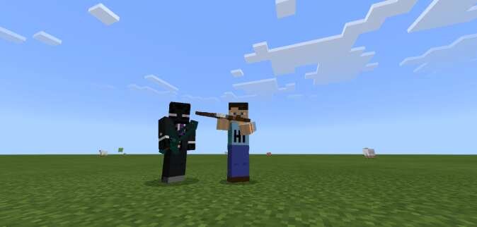 Игрок целится из Арбалета