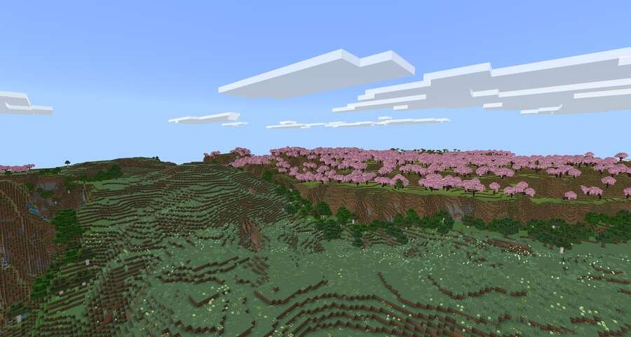 Большие, красивые, вишневые биомы для игры