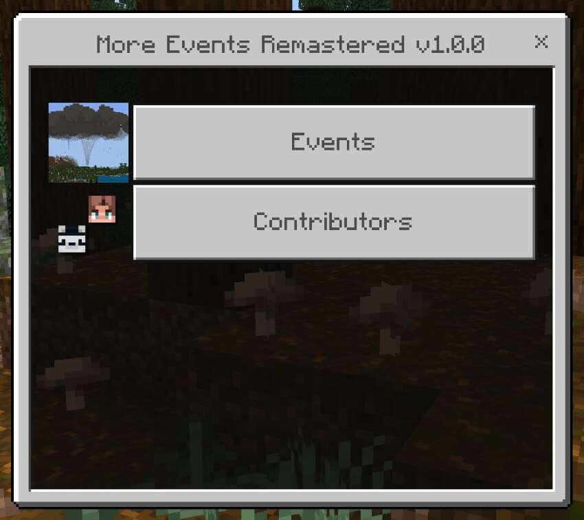 Меню настроек