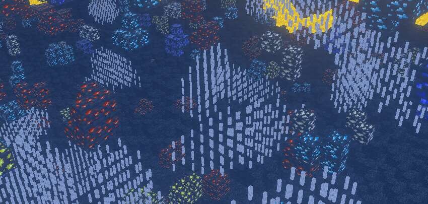 Отображение пустот, лавы и руды в пещере