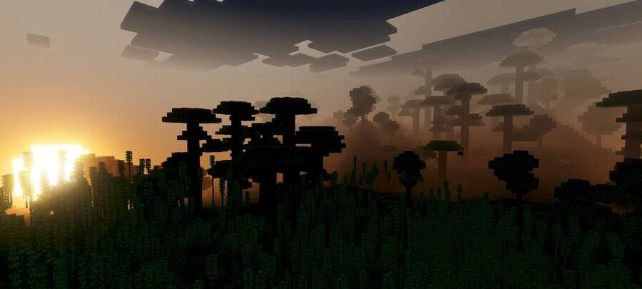 Поздний, оранжевый закат