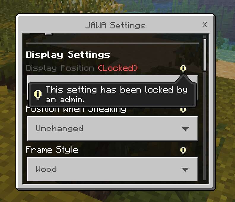 Настройки дополнения