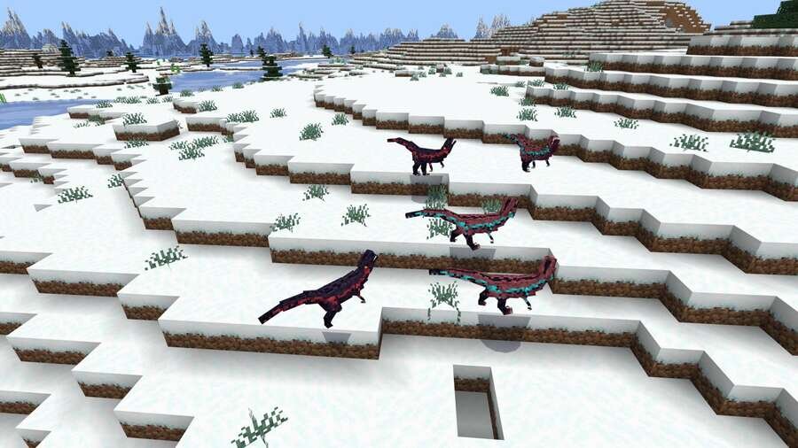 Рапторы на снегу