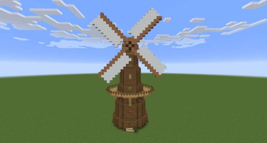 Ветряная мельница вид спереди 2