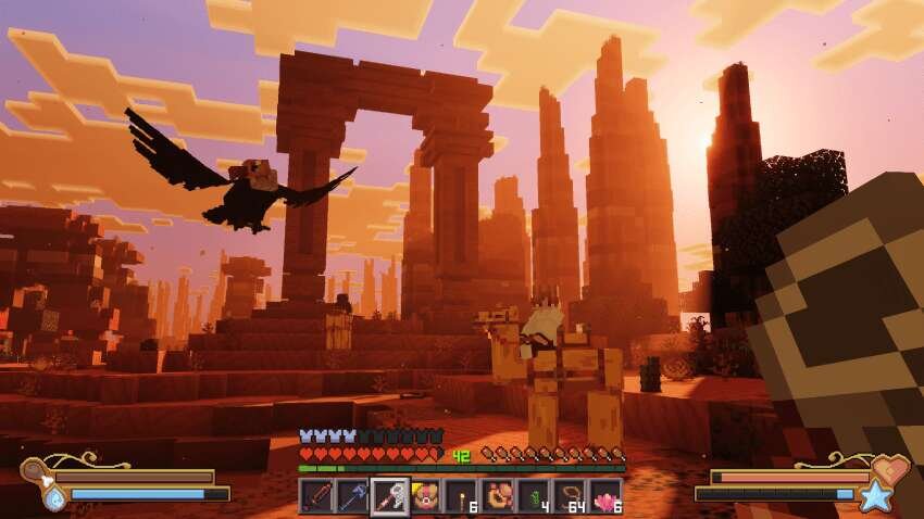 Закат на разрушенных структурах