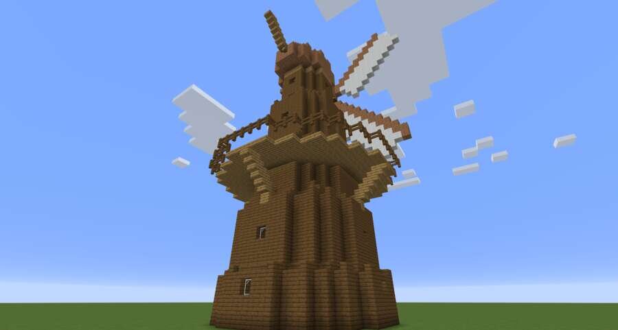 Ветряная мельница вид снизу