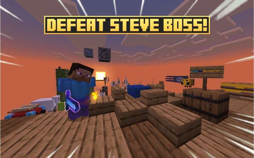 Стив на парящем острове