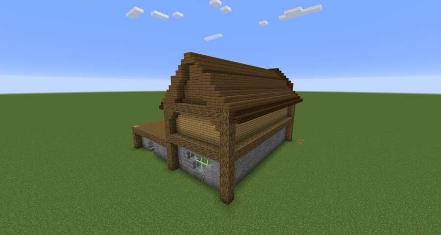 Базовый домик вид сзади