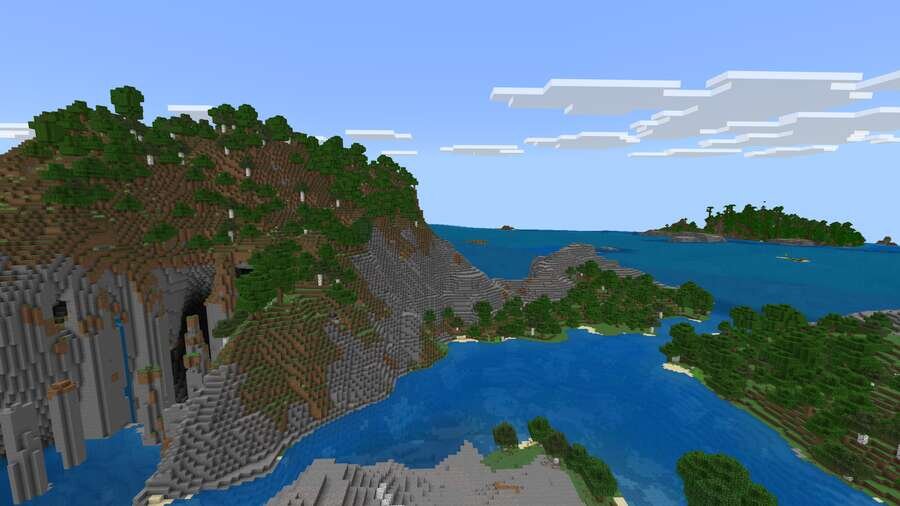 Вид на остров и воду посреди океана на фоне неба