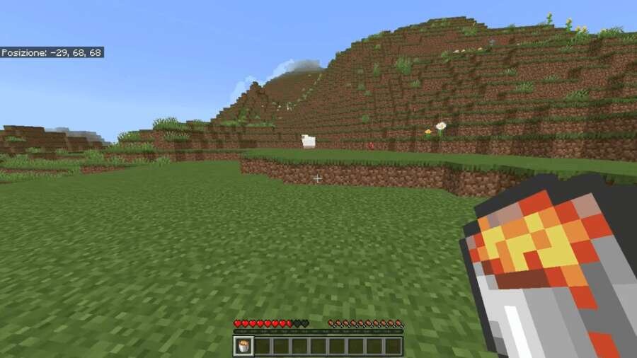 Игрок с Ведром лавы в руке