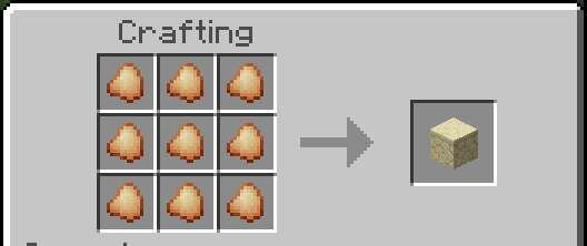 Создание блока из песка