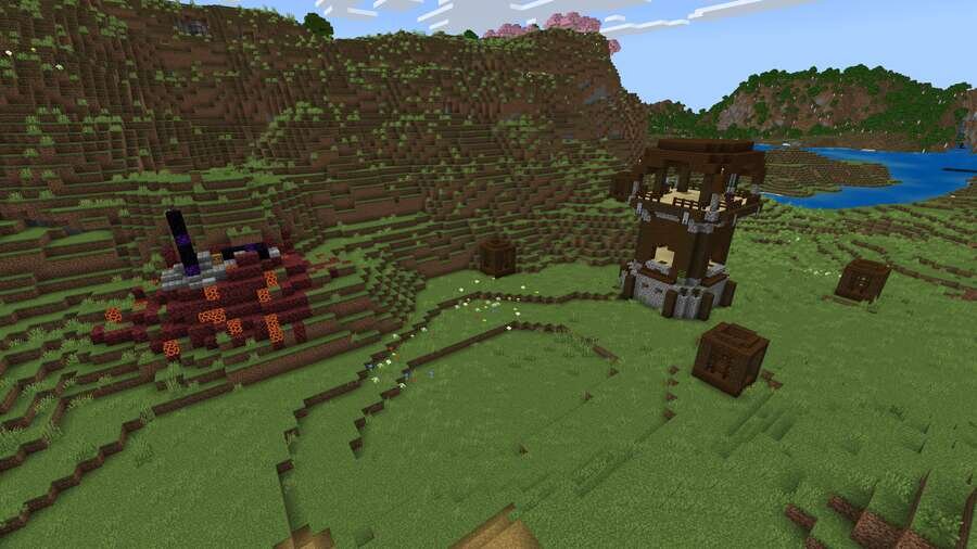 Разрушенный портал и Аванпост разбойников сверху