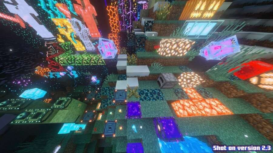 Яркие светящиеся блоки