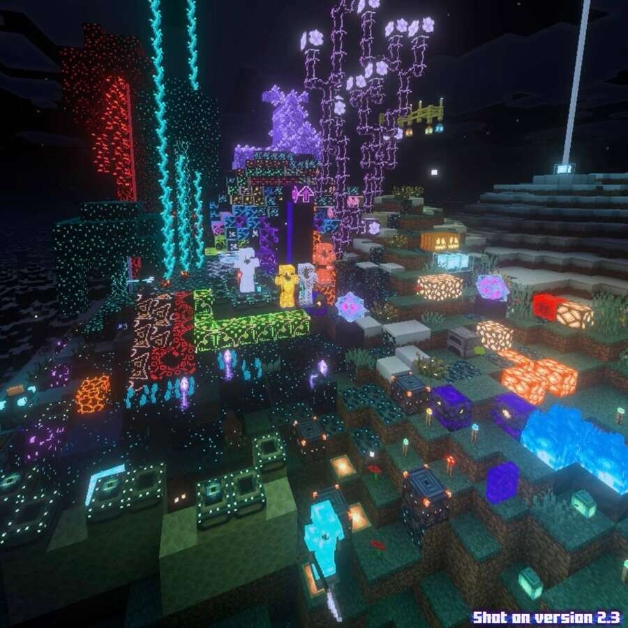 Свечение всех блоков в игре