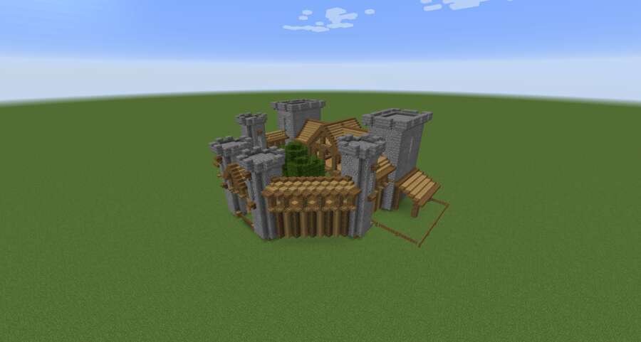 Замок-дом вид сверху