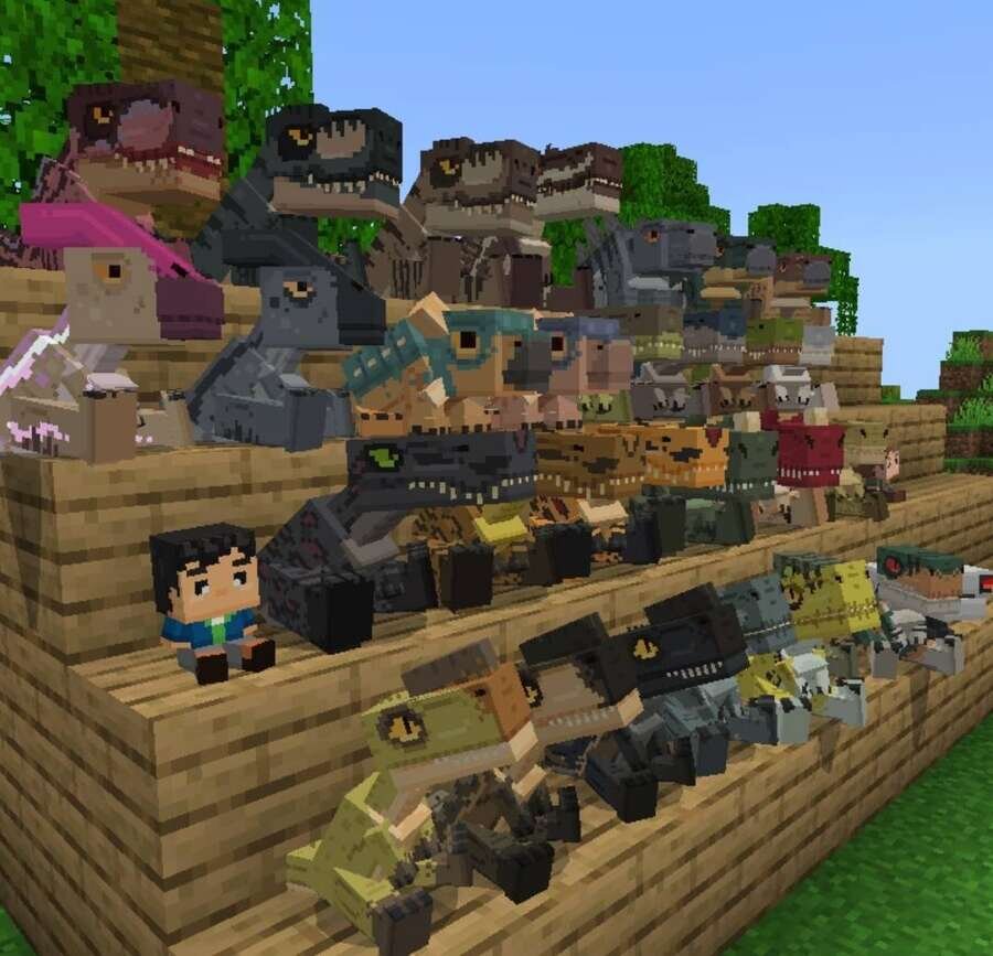 Множество динозавров-питомцев