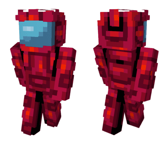 Red Amogus Skin in Minecraft